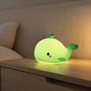 Silicone Night Light for Kids Cute Whale Touch Light, USB Rechargeable Bedside Lamp with Nursery 3 Brightness & Remote Control, 30 Min Timer