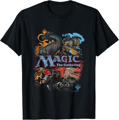 Magic The Gathering Ikonisches Retro Kampfszene Truhe Poster T-Shirt
