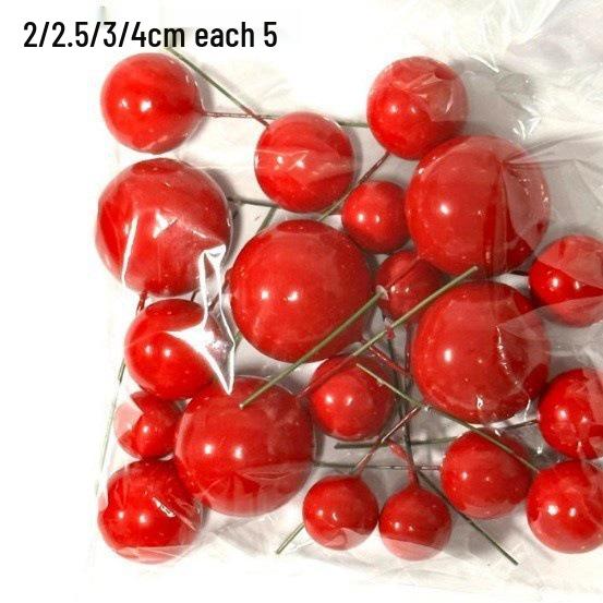 20-Piece Mixed Set: Gold, Silver, Foam, Iridescent, and Christmas Cake Decoration Balls