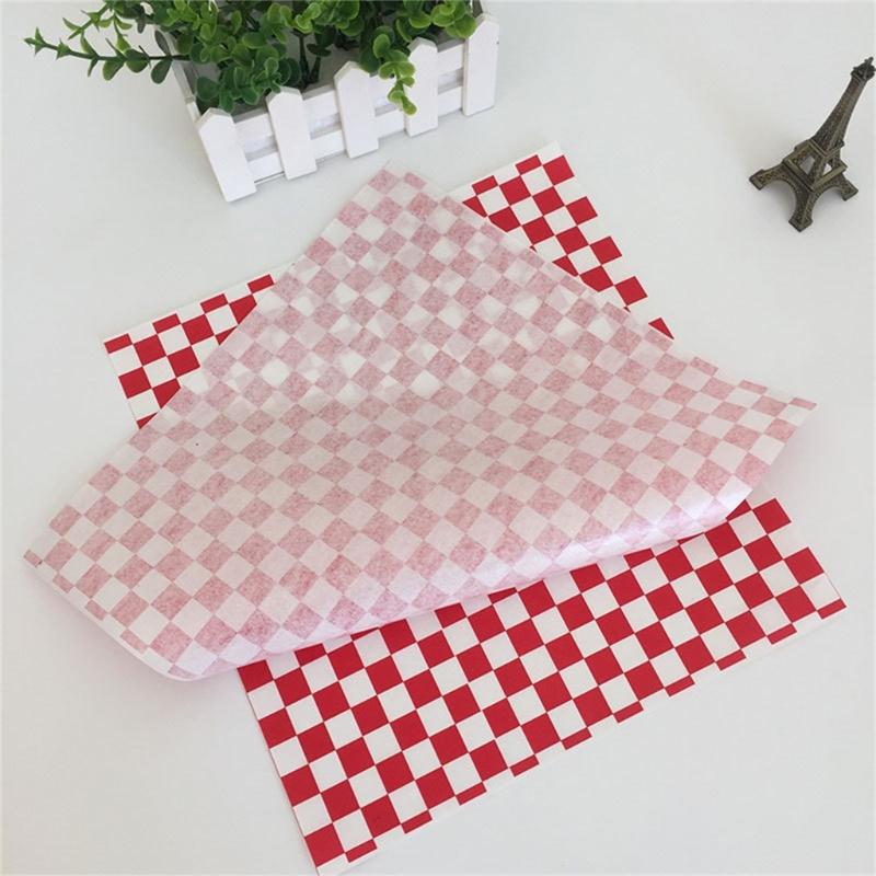 100 Count Food Grade Greaseproof Paper Waterproof Basket Liners Professional Baking Supplies for Festival BBQs