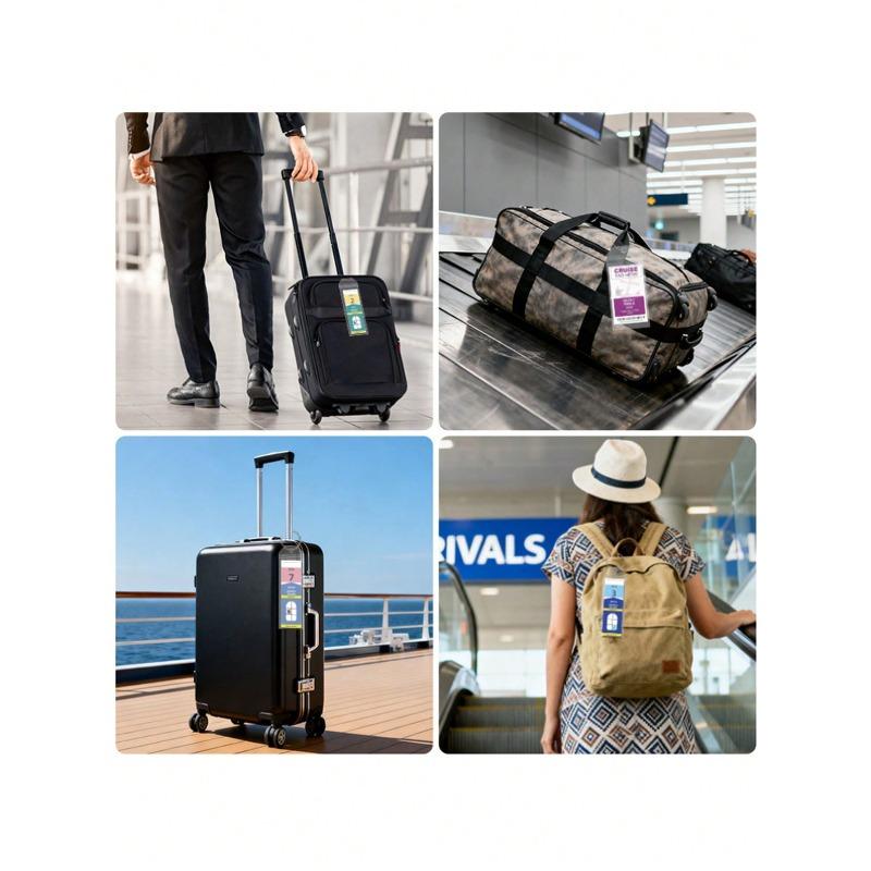 Cruise Luggage Tag Set, Includes Cruise Luggage Tag Holder, Transparent Cruise Luggage Tag