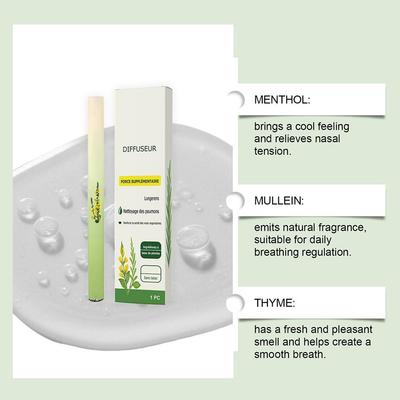 Varilla Difusora Limpiadora de Pulmones Extractos de Plantas Naturales Mentol Gordolobo Tomillo para Salud Respiratoria Pulmón Claro Flema Aliviar Brea