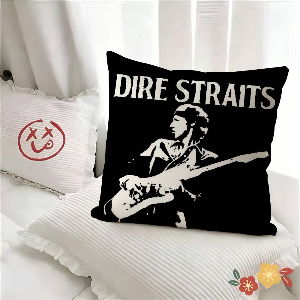 Pc Classic Band Dire Straits Pillow Case Fashion Square Pillowcase Bedroom Sofa Room Ins Decoration Leisure
