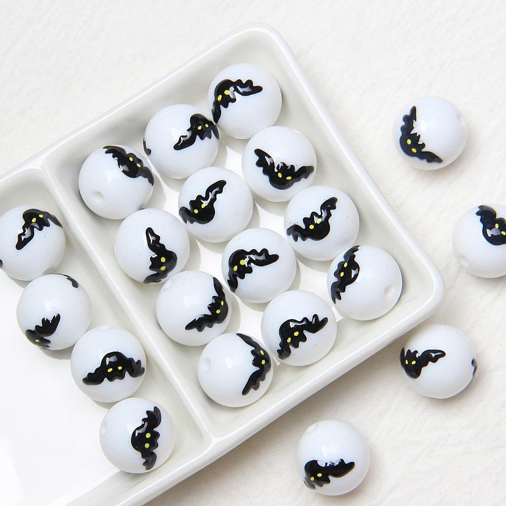 10 Stück Acryl Halloween DIY Schmuckperlen Cartoon Handgezeichnete Acrylperlen Schmuckherstellung