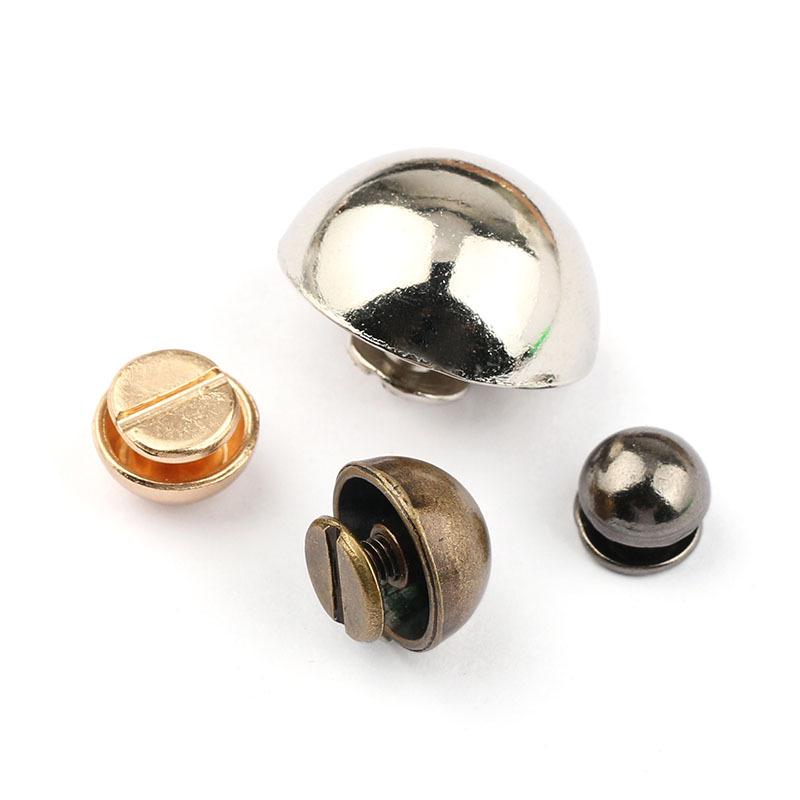 Mushroom Head Decorative Screws and Rivets for DIY Leather Goods and Bags