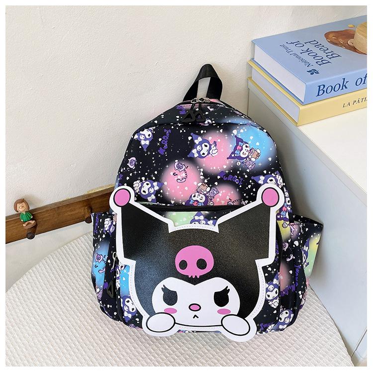 

Школьные сумкиНовый милый мультяшный повседневный рюкзак для девочки, уличный, для путешествий, для перекуса чёрный