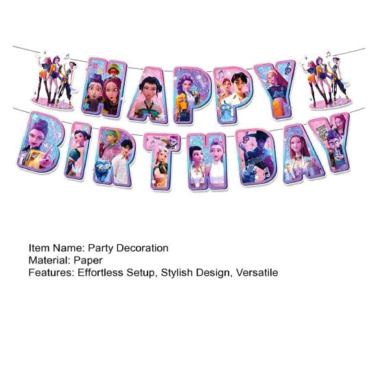 K-POP Witch Squad Birthday Party Decor Kit Themed Banner Balloons And Signsfor Music Dance