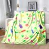 1 manta con diseño de estampado Pikmin, manta ligera para sofá, cama - Suave y cálida, regalo para todas las estaciones como Navidad, Halloween