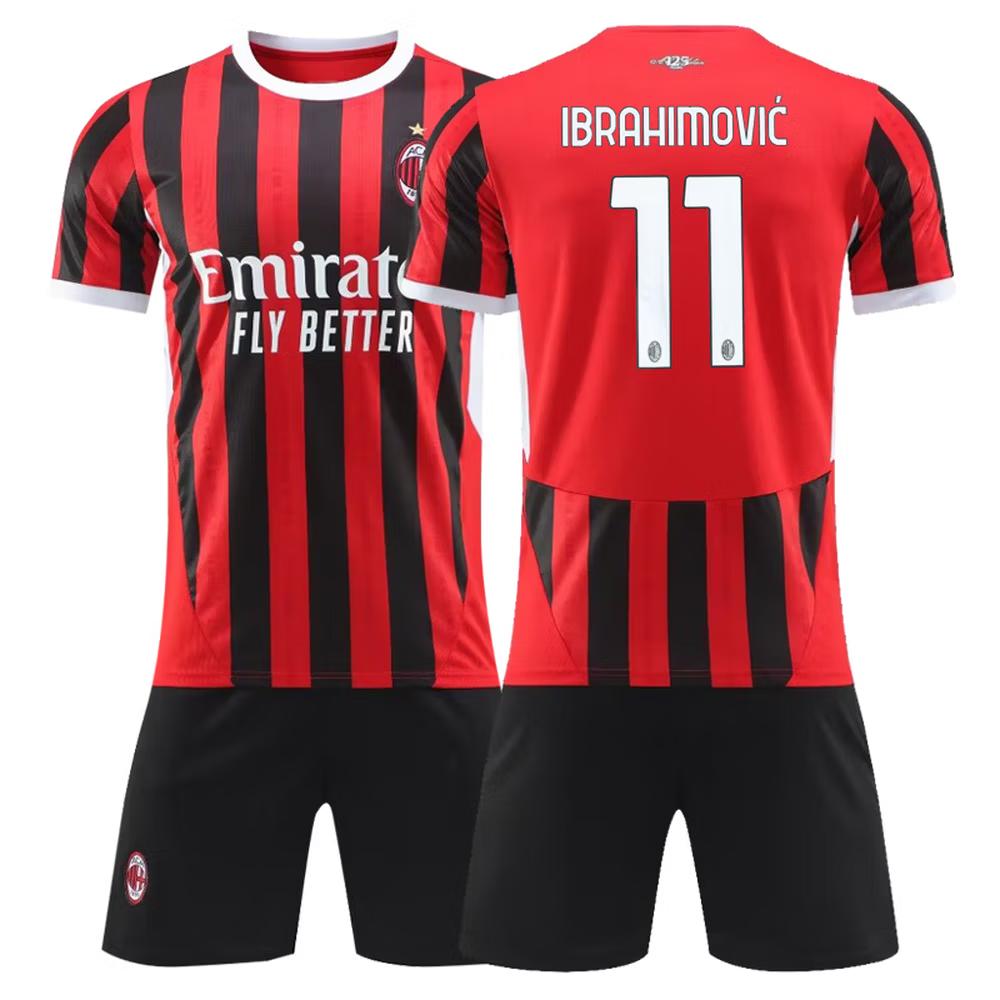 2024-2025 AC Milan Home Jersey No.11 Ibrahimovic 16