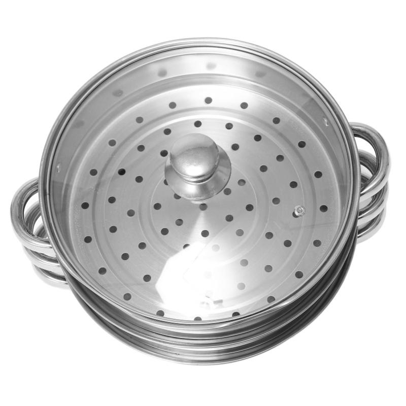 Soup Steam Pot Thickened Stainless Steel Multifunctional Large Capacity Double Ear Stock Steam Pot For Home Use