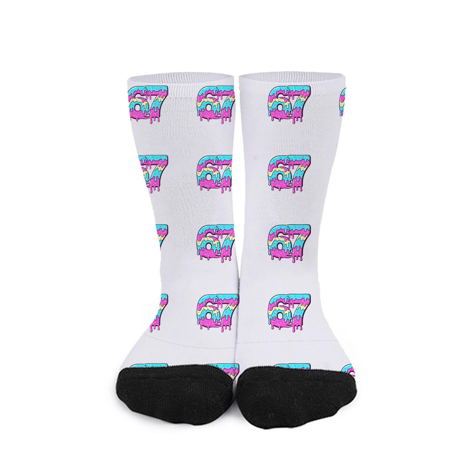 

Cute And Playful Socks Mid-Calf Socks Long Socks Printed Socks білий