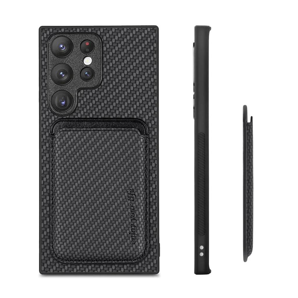 Magnetic with Card Holder Phone Case for Samsung Galaxy S25 S23 S21 FE S24 S22 Ultra Plus M53 M33 A25 A35 A15 A05 A055 Cover