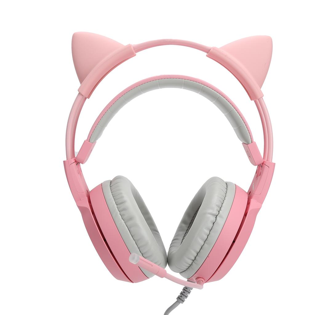 Somic Headset Mikrofon Kopfbügel 7.1-Kanal Haupt-USB Broadcast Rosa Licht für E-Sport