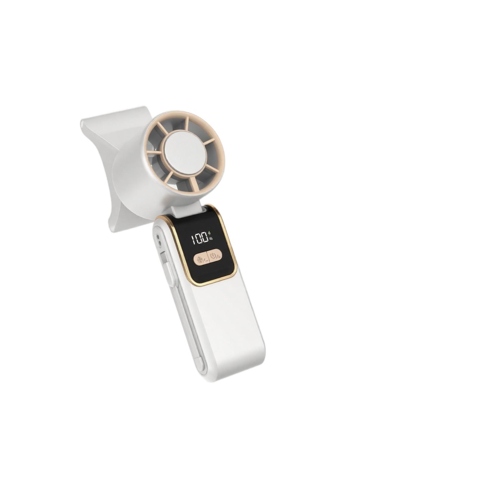 

Portable Handheld Fan Foldable Rechargeable Fan with Semiconductor Cooling Technology USB Charging Cable Included Compact Design one size