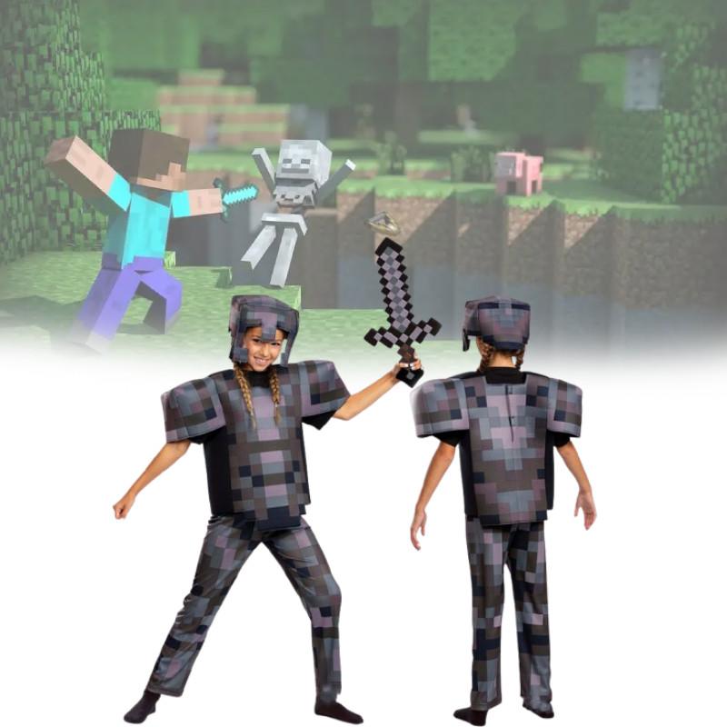 Halloween Minecraft Diamond Armor Series Cosplay Character Performance Costumes