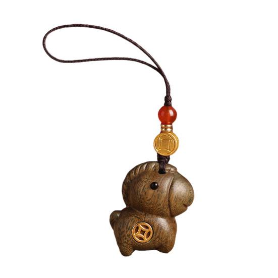 Schlüsselanhänger Anhänger Holzpferd Charm Schlüsselanhänger Autoschlüssel Tasche Schlüsselanhänger Dekorative Handgefertigte Holz Schlüsselanhänger