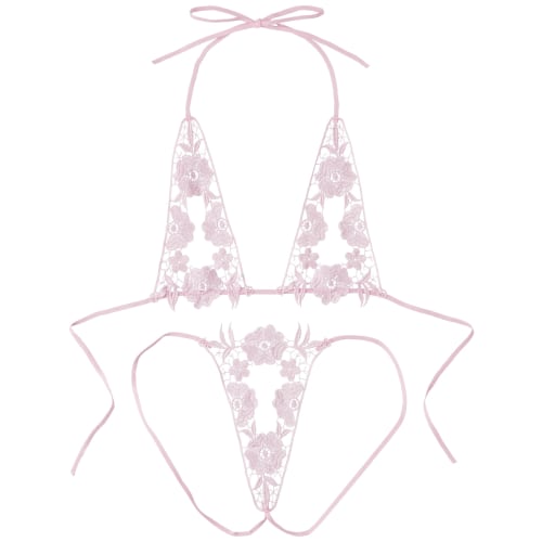 

Embroidered bra set pearl pink SR70209-2