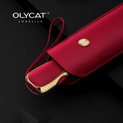 Flat Automatic Umbrella Rain Women Ultralight Travel Sun Umbrella Girls Anti UV φορητές πτυσσόμενες ομπρέλες ομπρέλα 6 πλευρών