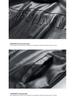 Men's PU Leather Stand Collar Motorcycle Jacket