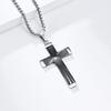 Hip Hop Style Refracted Light Titanium Steel Cross Necklace Mens Personality Niche Pendant Accessories