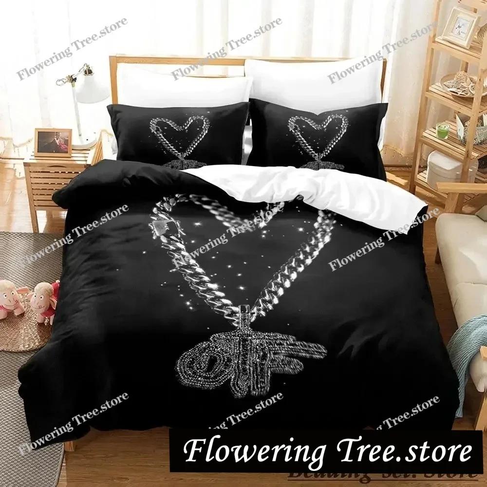 Lil Durk Bedding Set Single Twin Full Queen King Size Bed Set Aldult Kid Bedroom Duvetcover Sets Anime Parure De Lit Bed