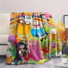 1PC Adventure Time Print Flannel Blanket, High Quality All Seasons, Home Decor, Warmth and Comfort, Perfect for Christmas Gifts