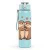 1PC Loving Otter Couple 750ml Color Plastic Sports Water Bottle Leakproof Flip Straw Lid Suitable for Sports Office Home Use