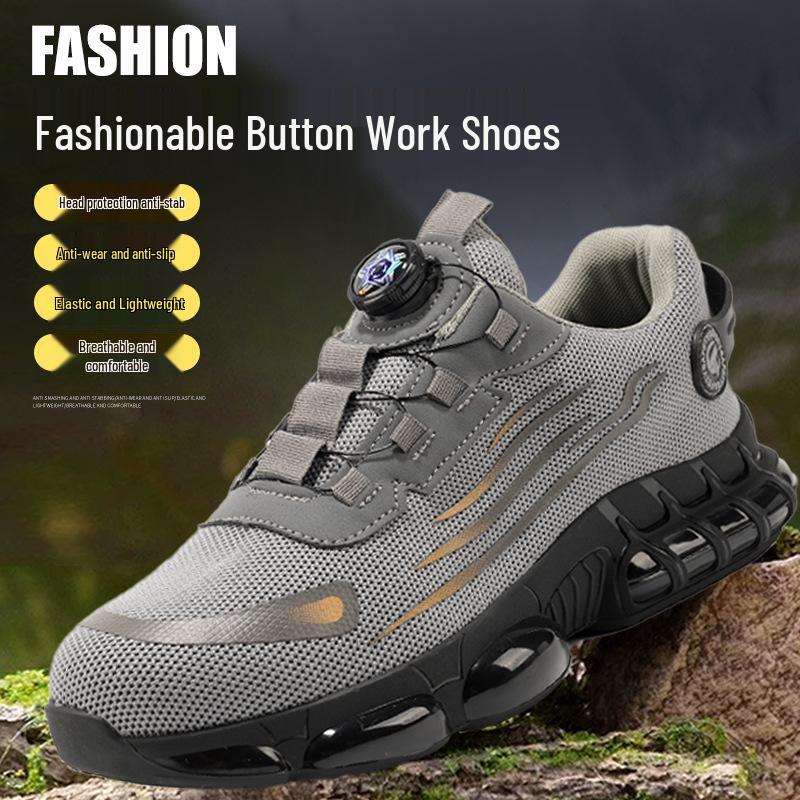 Men's Puncture-Resistant Fly-Knit Safety Work Shoes