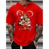 Disney Cartoon Schloss Co-Branding Bedrucktes T-Shirt 2026 Herren und Damen Sommer Neu Harajuku Groß Locker Lässig Kurzarm Oberteil