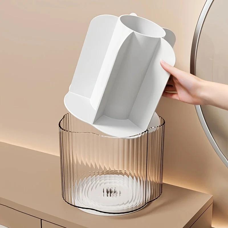 Obrotowy o 360° pojemnik na pędzle do makijażu, odpinany, 6 przegródek, pudełko do przechowywania kosmetyków, okrągły, obrotowy organizer na pędzle do makijażu i narzędzia