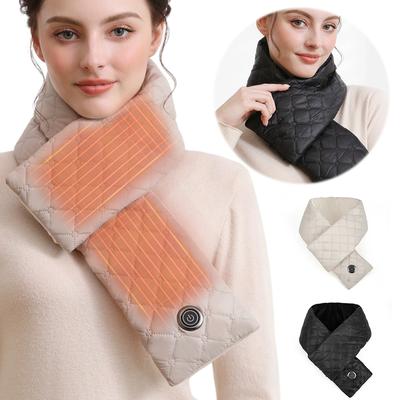 USB Electric Heating Scarf 3 Gear Adjustable Neck Warmer Washable Winter Heating Neck Cover for Women Men Neck Wrap Heating Pad