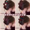 Anchor Red Clip Large Bow Back of the Head Shark High-end Red Hairpin Clip Hair Accessories