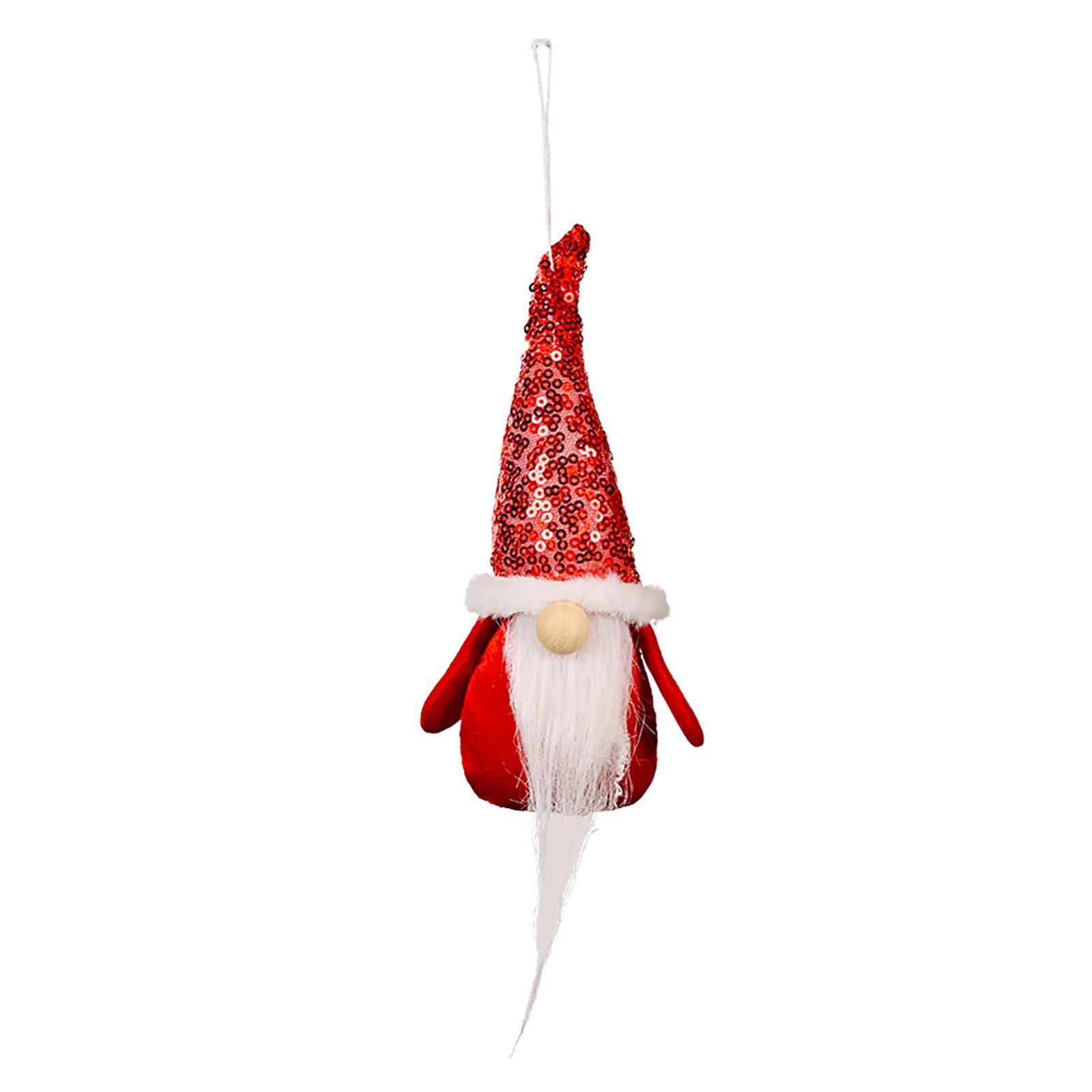 4PC Рождественские украшения Шляпа с блестками Лесной старик Подвеска Рождественская безликая кукла