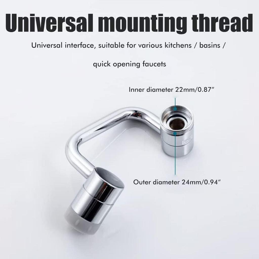1080° Anti-Splash Rotating Faucet Extension Sprayer