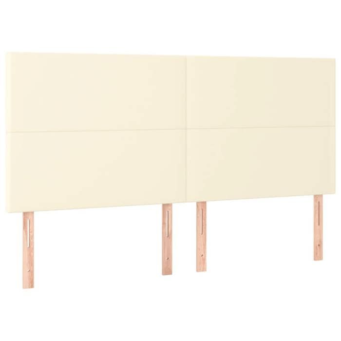 Tête de lit - MAISON EXCLUSIVE - 160x5x118/128 cm - Similicuir - LED intégrée - Hauteur réglable