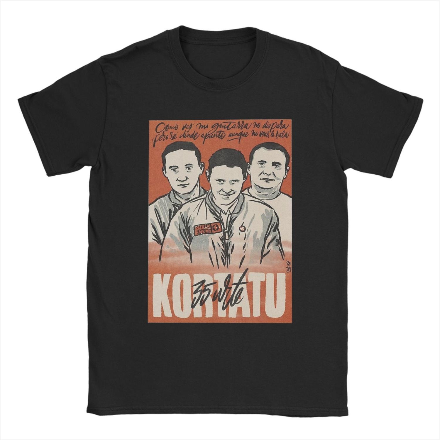 

Kortatu Music T Shirts Men Cotton Vintage T-Shirts Round Collar Tee Shirt Short Sleeve Clothes Birthday Gift XXXXXL