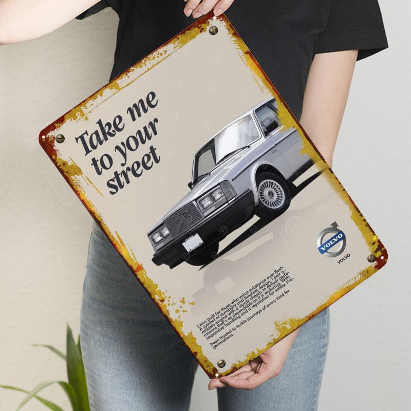 

Volvo 240 Класичні Металеві Знаки Автомобільний Постер Декорація Спальні Декор Вітальні Чоловічий Індивідуальний Олов яний Знак для Декору Стіни 7.9x11.8In(20x30cm)
