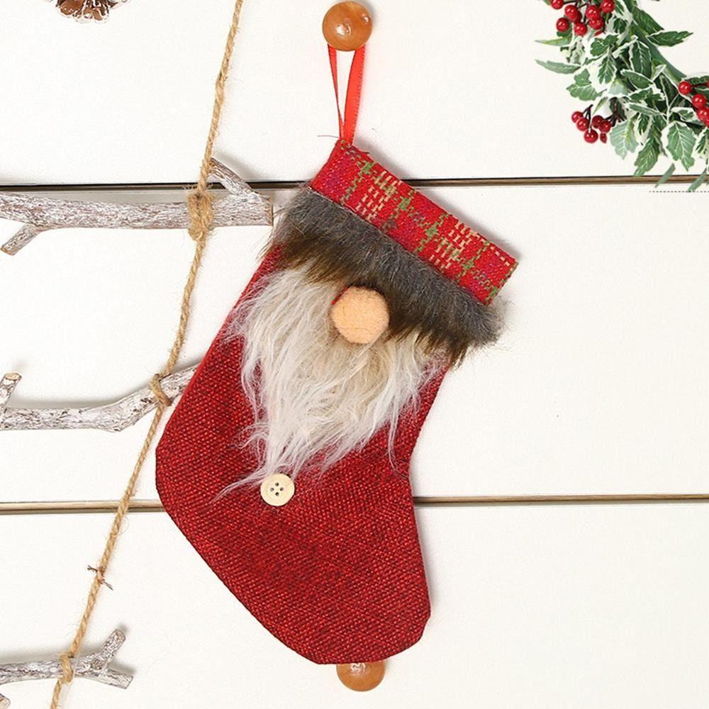 Handmade Christmas Sock Hanging Ornaments Cartoon Christmas Tree Pendant  Xmas Tree Decor