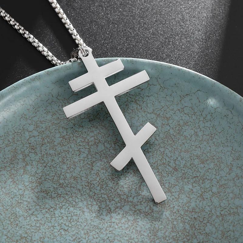 Personality Creative Design Religious Jesus Christ Cross Pendant Amulet Simple Men's and Women's Necklace