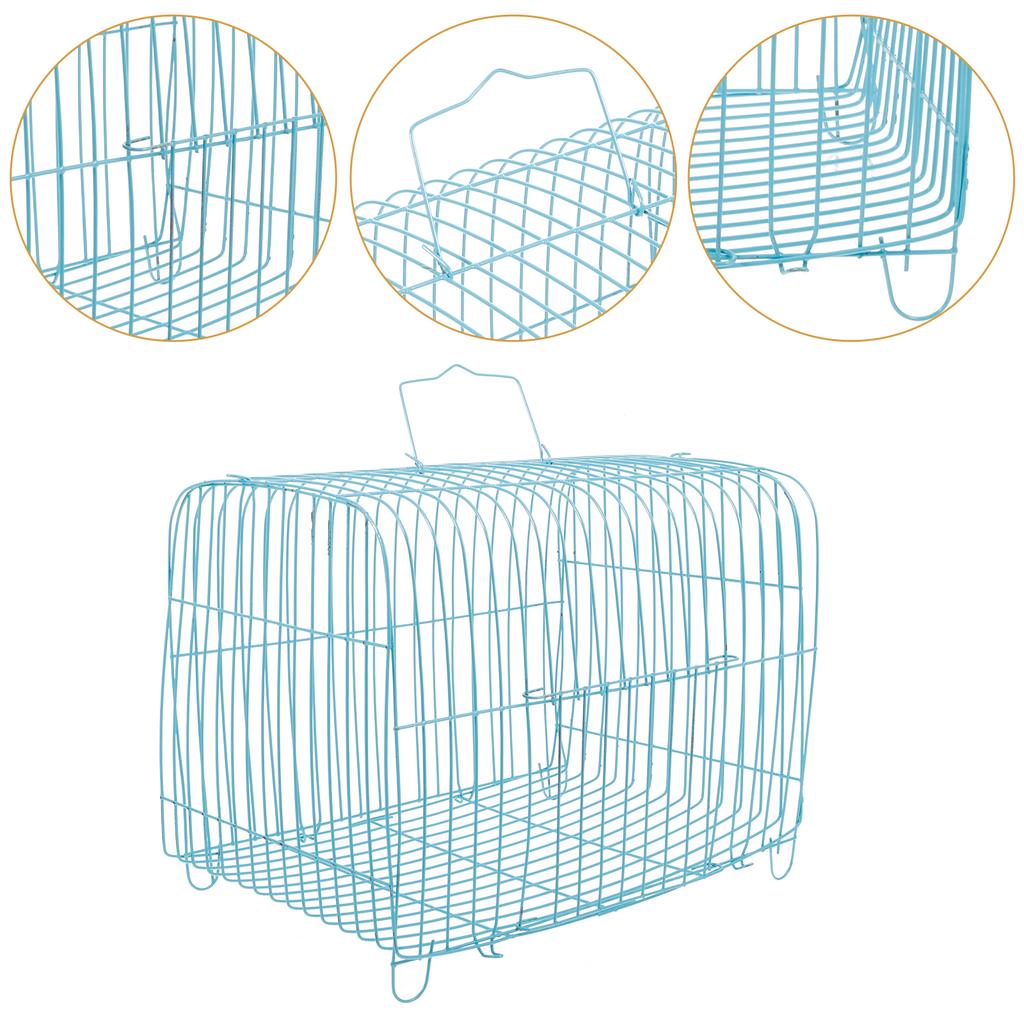 Parrot Cage Wire Bird Cages For Birds Pet Portable Handheld Steel Travel Carrier