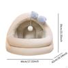 Cat Bed for Winter, Enclosed Nest with Play Ball and Butterfly, Non-Slip Design Small Medium