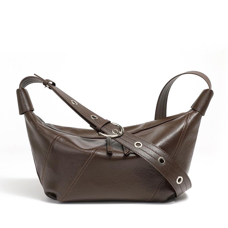 

Первый слой коровьей кожи весна новая кожа легкая роскошь высокое качество нишевая мода одно плечо кроссбоди подмышечная сумка женская Bag mouth 39 * bottom length 25 * 9 * 19 шоколадный