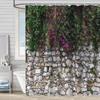 Shower Curtain Waterproof And Mildew-Proof 3D Digital Printing Plant Stone Printing Shower Bathroom Partition