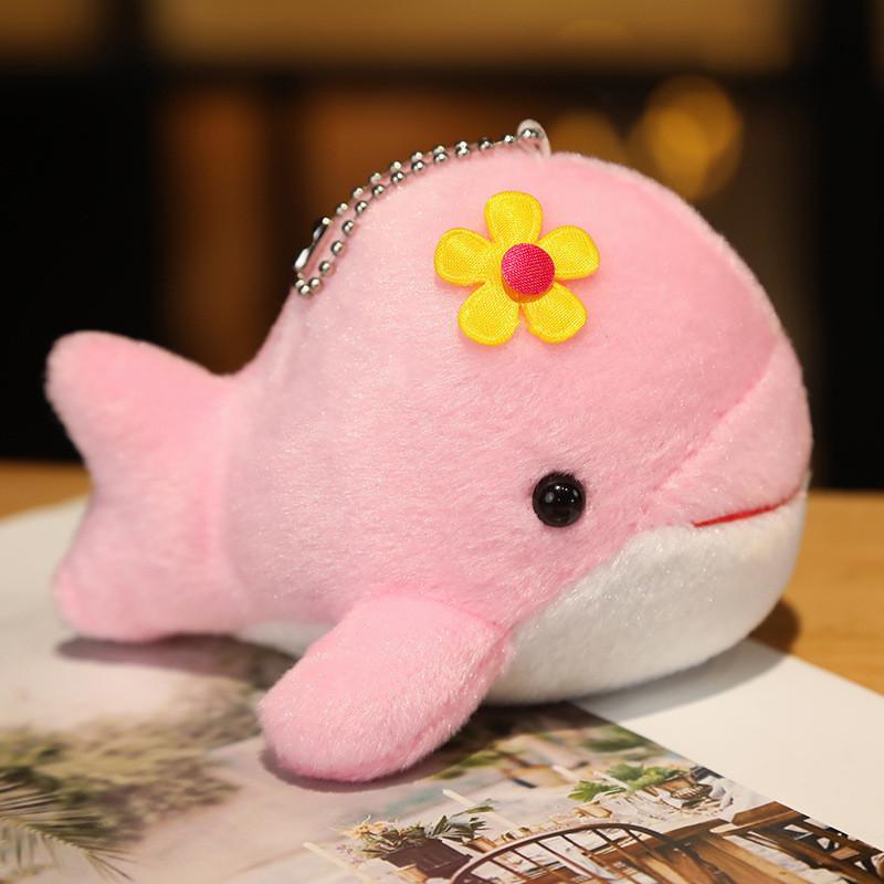 Cute Ocean Animal Plush Dolphin Keychain Adorable Whale Stuffed Toy Soft Short Plush
