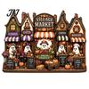 Decorative Wooden Pendant for Party Halloween House Hanging with Hemp Rope Wall Door Haunted Decoration Decoration, Castle Ornaments Pumpkin