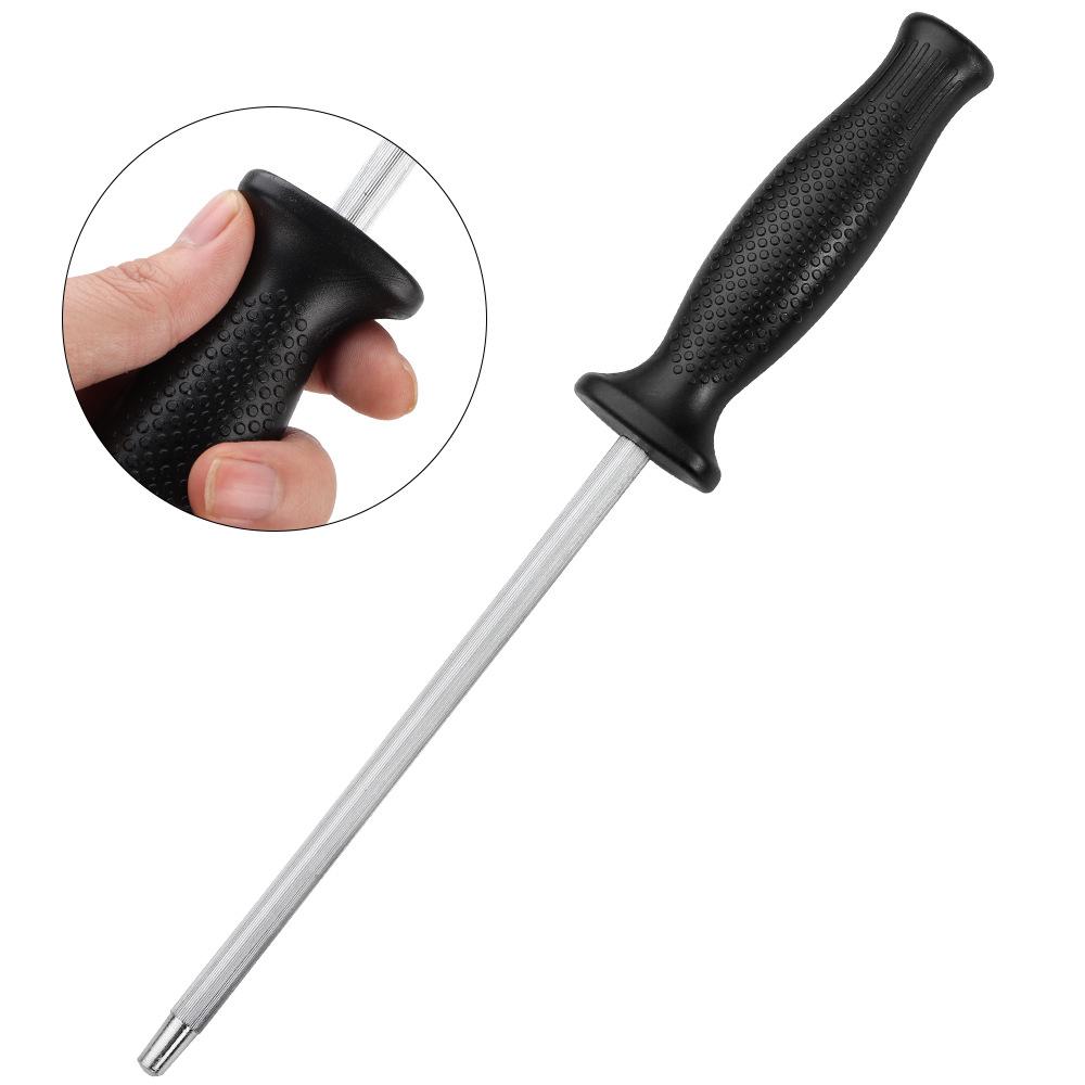 Stainless Steel Sharpening Rod Ergonomic Knife Sharpener Honing Steel Home Kitchen Chef Cooks Sharpening Rod