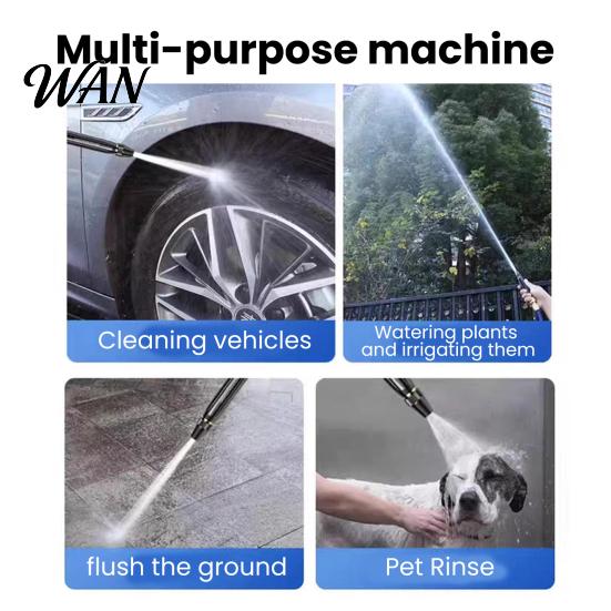 Adjustable Spray Nozzle High Pressure Hose Car Wash Booster with Settings Garden for Plant Watering Washing Outdoor Cleaning