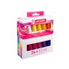 Peinture acrylique - 24 tubes de 12 ml - Art creation - Couleurs assorties