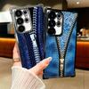 Retro Zipper Jeans Pattern Soft Phone Case For Samsung Galaxy S26 Ultra S25 Edge S24 FE S23 Plus S22 S21 + S20 Plating Anti-Fall