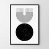 Plakat minimalistyczny geometria czarna